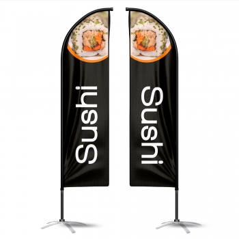 Sushi - Drapeau publicitaire oriflamme double faces