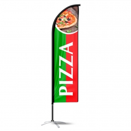 drapeau publicitaire oriflamme pizza italie
