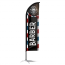 Drapeau publicitaire oriflamme barber coiffeur