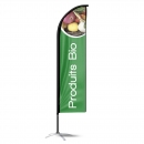 Drapeau publicitaire Produits Bio oriflamme double faces