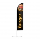 Burger - Drapeau publicitaire oriflamme double faces