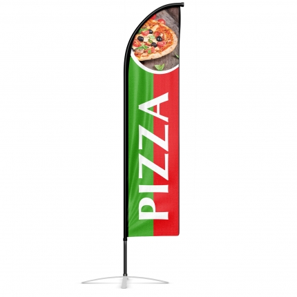 drapeau publicitaire oriflamme pizza italie