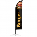 Burger - Drapeau publicitaire oriflamme double faces